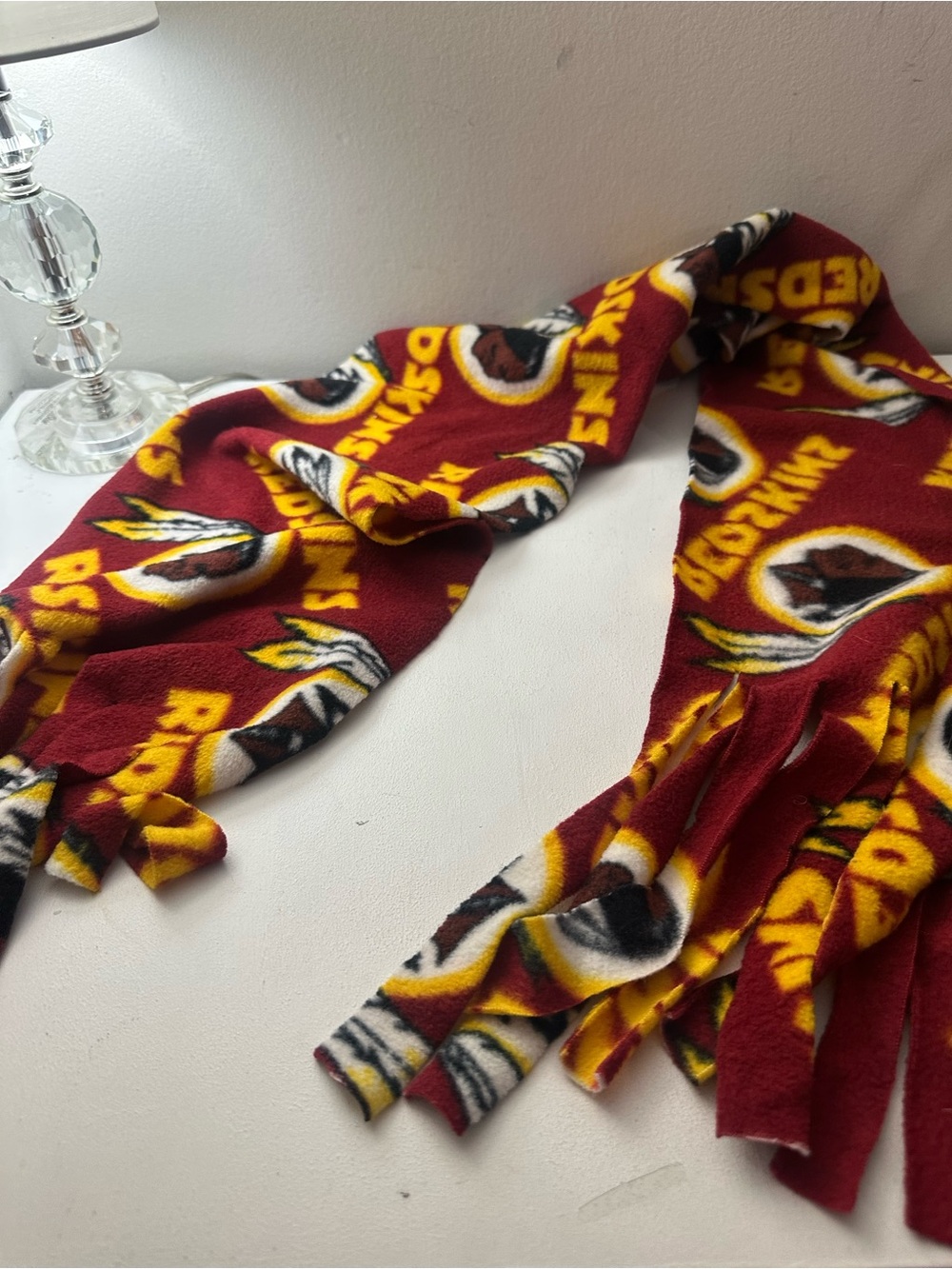 Washington Redskins Fleece Scarf with Fringe